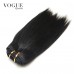 Clip In Human Hair Extensions Yaki Straight 100% Human Brazilian Hair Natural Black Hair